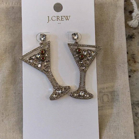 J. Crew Martini Statement Earrings - Picture 3 of 8
